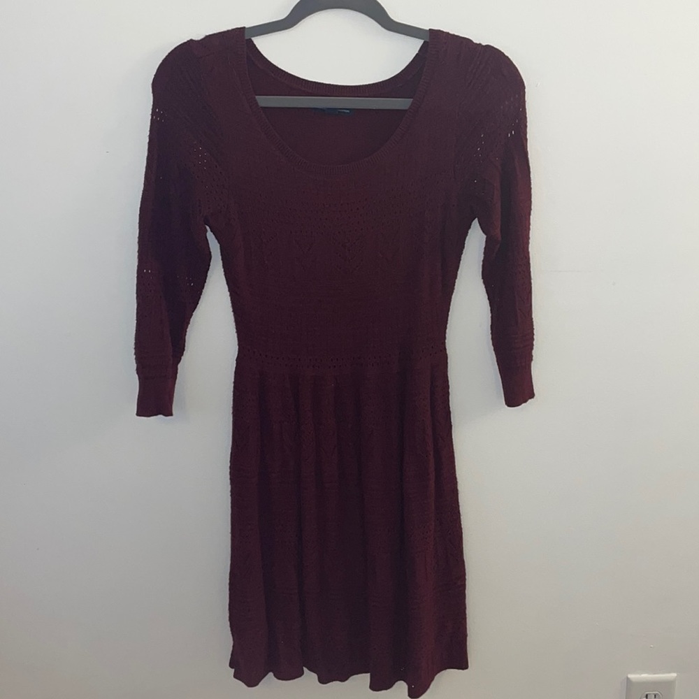 Red sweater dress